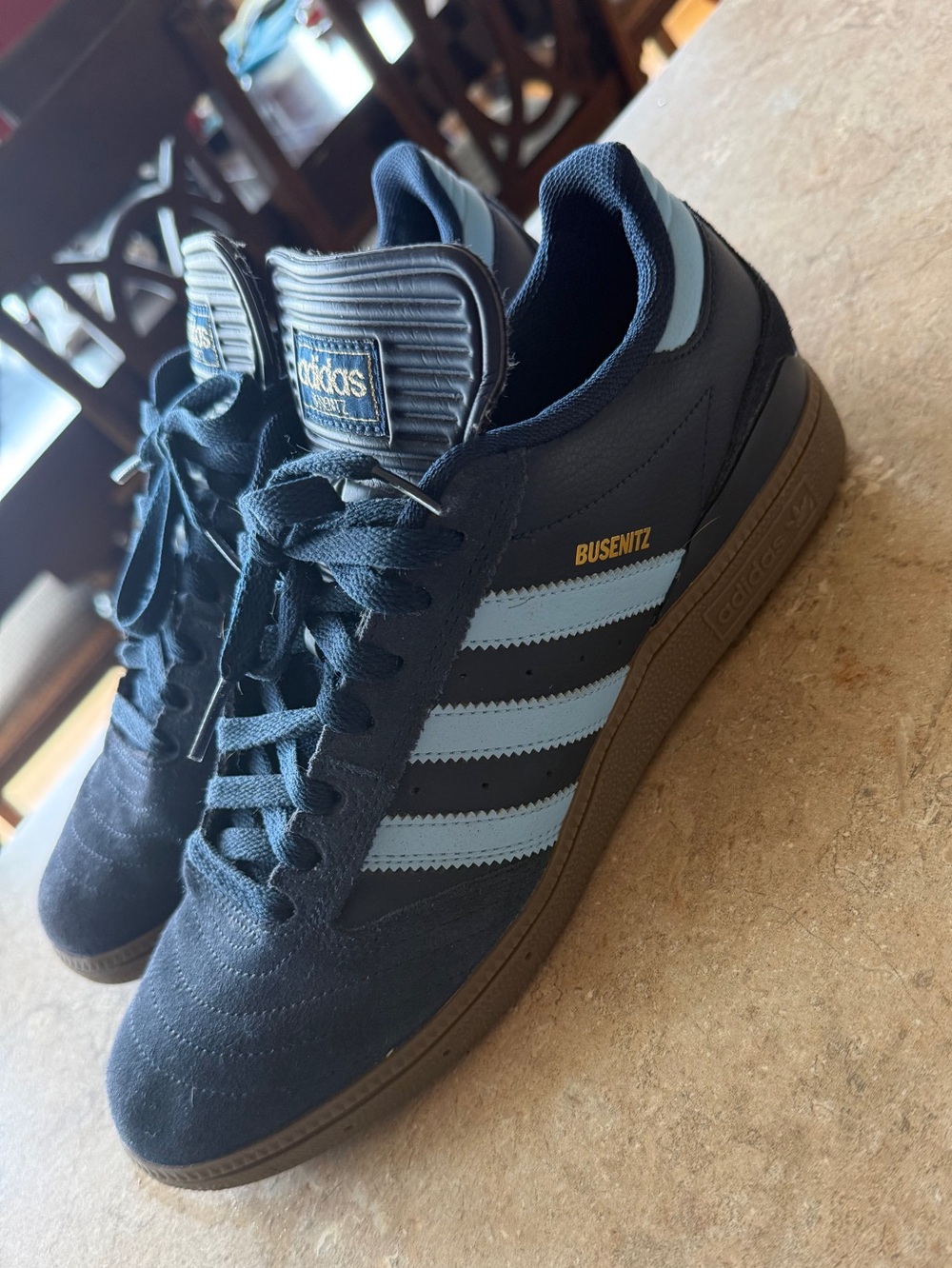 Adidas Busenitz Navy with Light Blue Stripes Men’s Sneakers